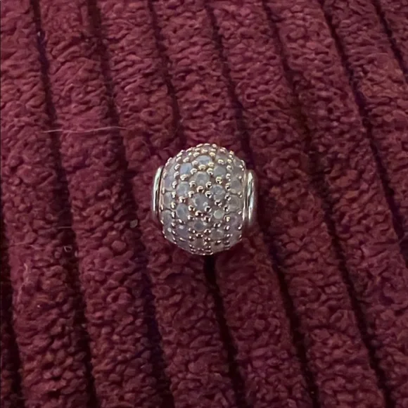 Elegant Pandora Silver and Rose Gold Pink Beaded Charm with “Love” engraved - Picture 4 of 6